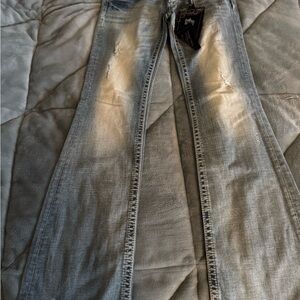 NWT Express Stylish Distressed light blue Jeans